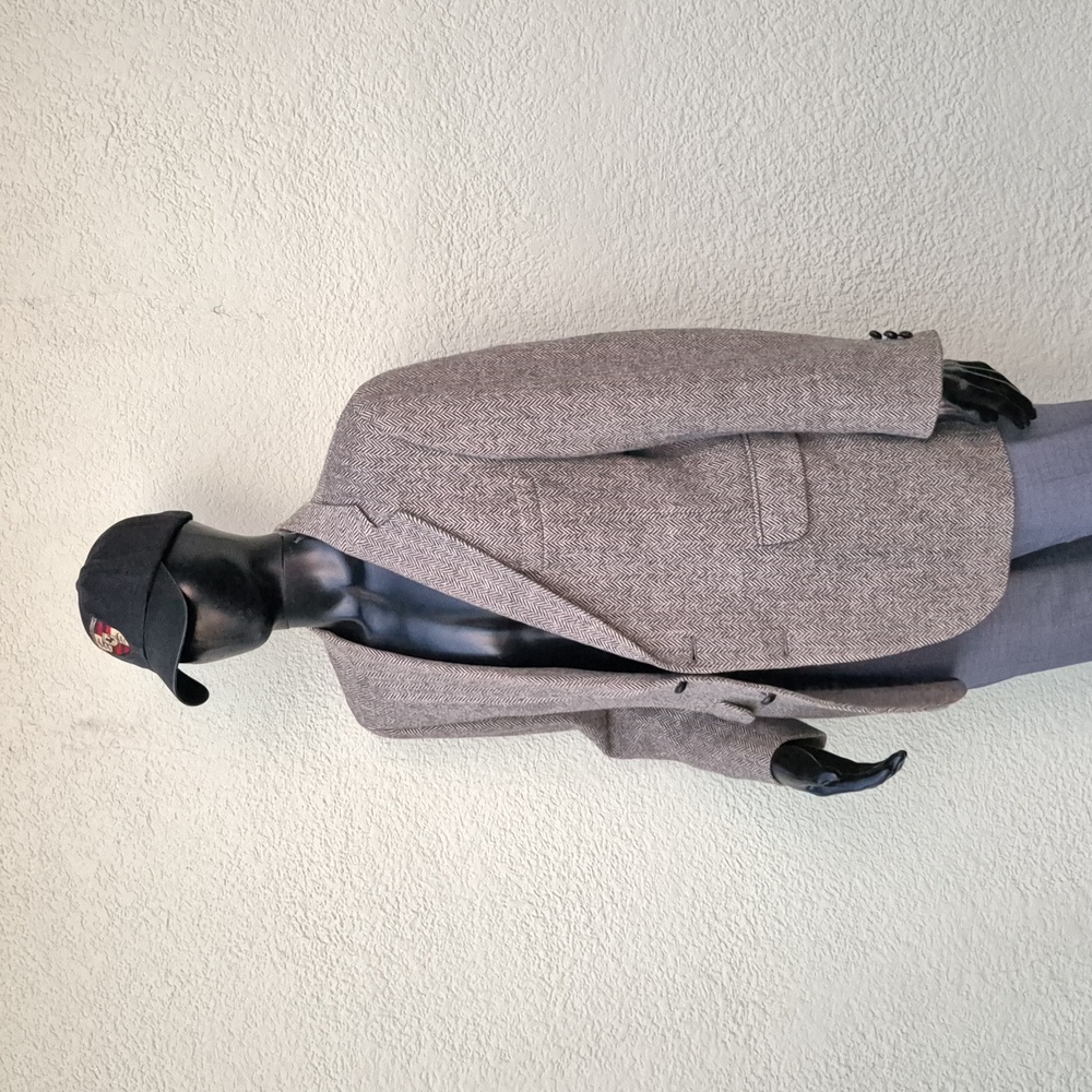 Stafford Men's Pure Wool Tweed (2) Button Herringbone Blazer
